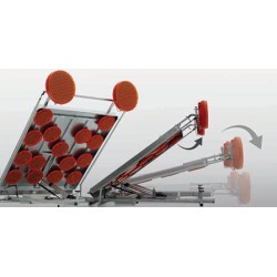 Panou rabatabil Sageti luminoase LED de semnalizare - dirijare trafic - 15 lampi 200 mm diametru - 2000 candele + 2 lampi 300 mm diametru - 20.000 candele